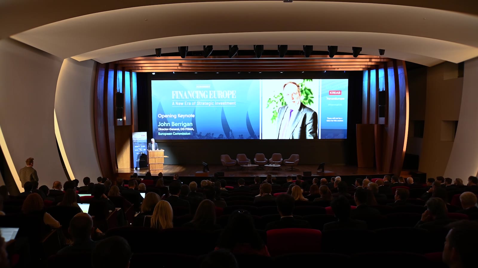 The auditorium at BNP Paribas during the opening keynote, 2026