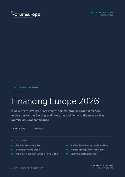 Cover of The Policy Signal, Financing Europe 2026